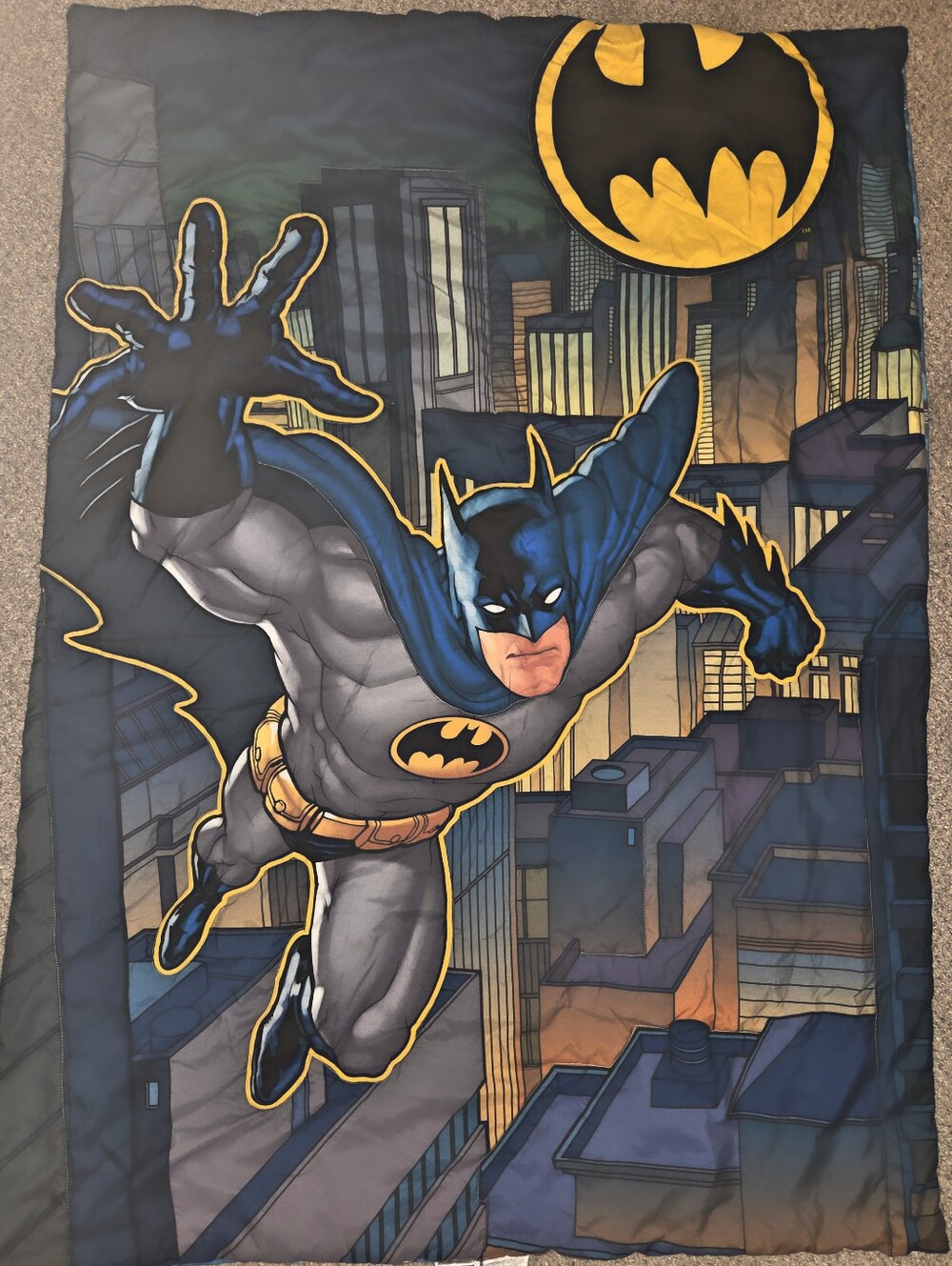 Batman Toddler Comforter DC Comics Gotham City Bat Signal Bedding 42x57